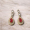 The Surkh-Bindi Teardrop Earrings