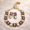 Maroon Floral Antique Polki Necklace Set for Bridal & Festive Wear