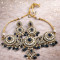 Royal Midnight Blue Kundan Bridal Necklace Set